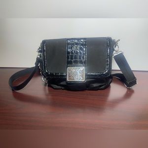 Brighton Black Medium Handbag with Double Strap